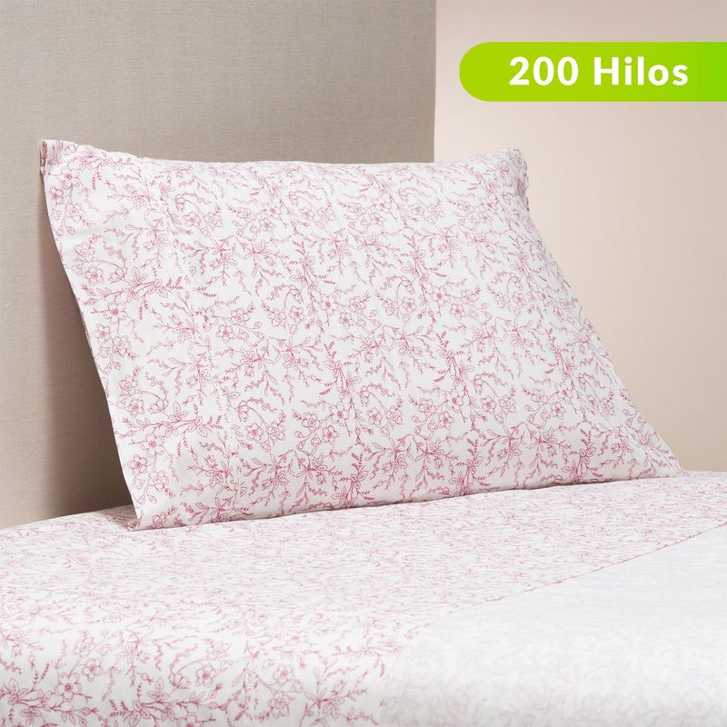 ROBERTA ALLEN - Juego de Sábanas Estampada de Algodón 200 Hilos Flor Roberta Allen