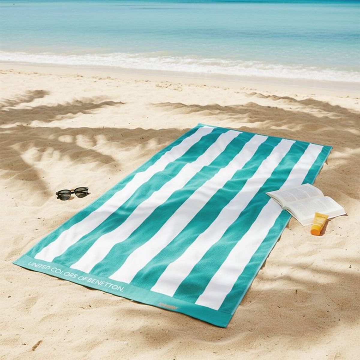 BENETTON - Toalla de Playa 450 g Stripes 100 x 180 cm