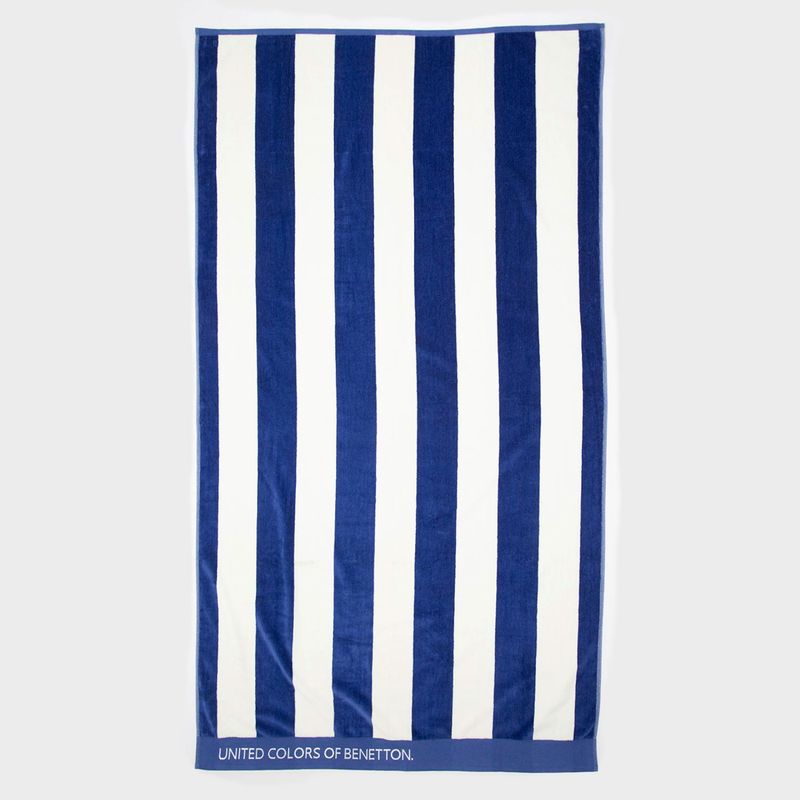 BENETTON - Toalla de Playa 450 g Stripes 100 x 180 cm
