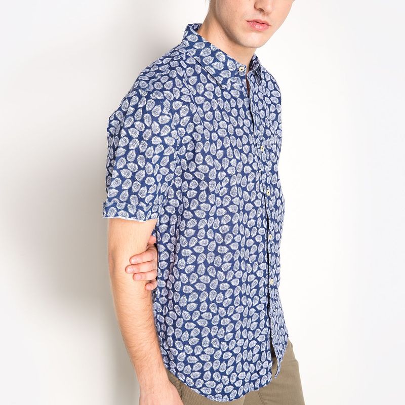 BASEMENT - Camisa de Lino Print