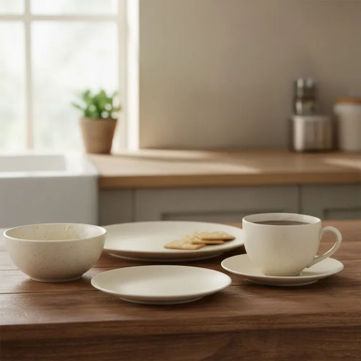 BASEMENT HOME - Juego de Vajilla Basement Home 6 Puestos Gres Beige