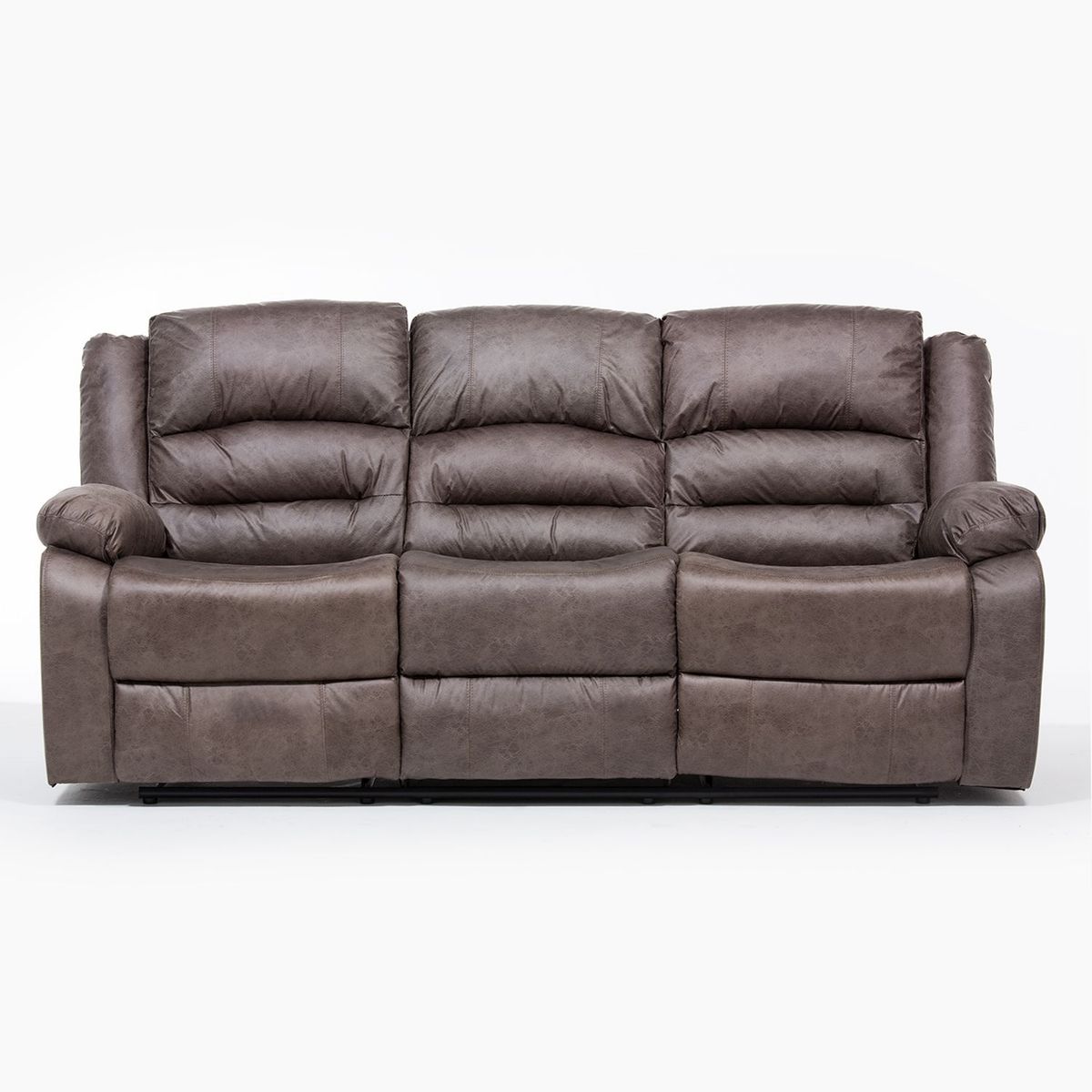 MICA - Sofá Reclinable Moderno 3 Puestos en Cuerina Mecánico Phuket 206 x 55 x 102 cm Mica