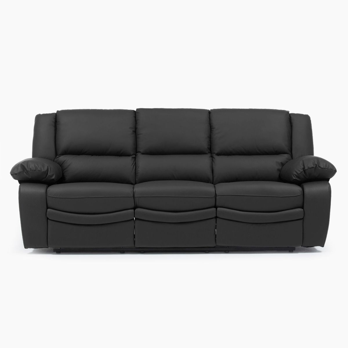 ROBERTA ALLEN - Sofá Reclinable Moderno 3 Puestos en Cuero Mecánico Lucas 218 x 94 x 94 cm Roberta Allen