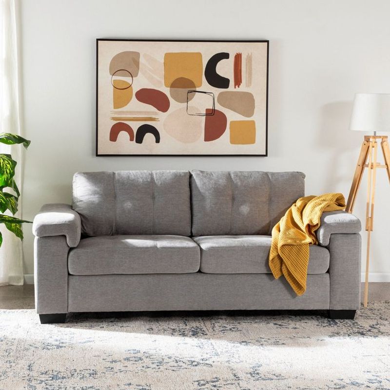 MICA - Sofá Cama 3 Puestos en Tela 198 x 87.5 x 85 cm , con Patas de Madera - Mueble Mica Rafa - 0% Interés a 3, 6 o 12 Cuotas Pagando con tu CMR Banco Falabella