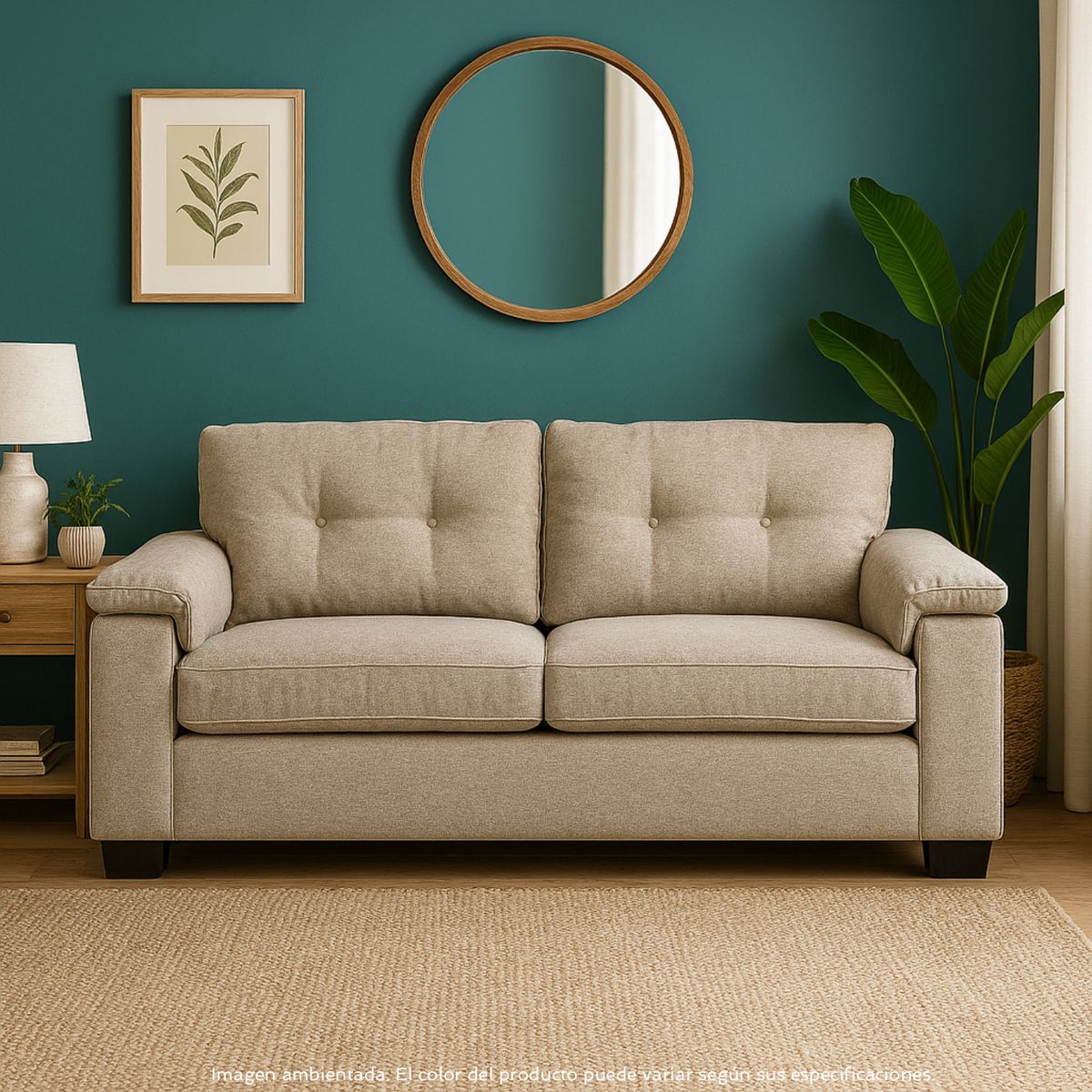 MICA - Sofá Cama 3 puestos Rafa 198 x 88 x 85 cm Mica