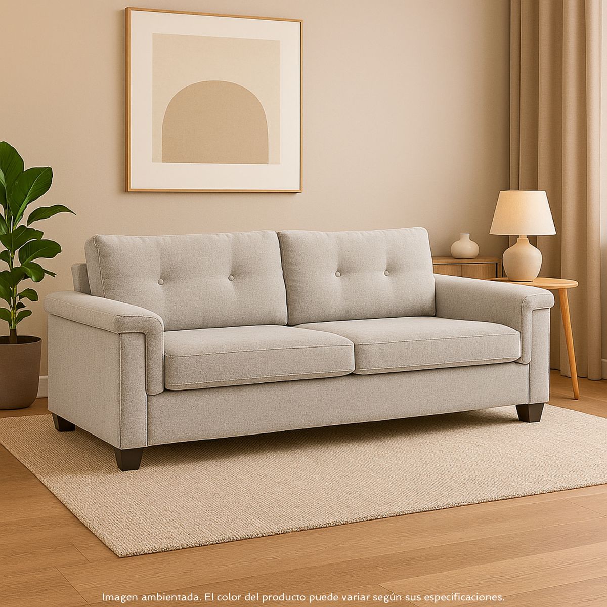 MICA - Sofá 3 Puestos Rafa 208 x 88 x 85 cm Mica 