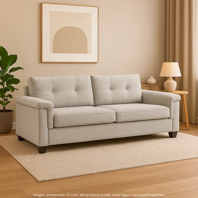 MICA - Sofá 3 Puestos Rafa 208 x 88 x 85 cm Mica 