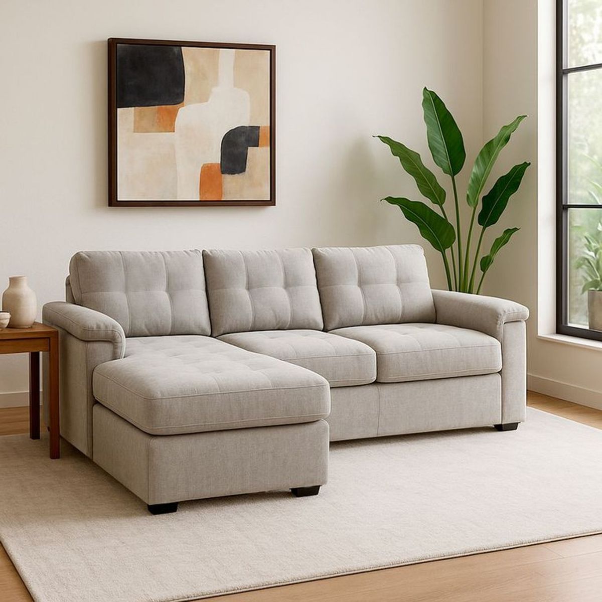 MICA - Sofá en L 4 puestos Rafa 269 x 160 x 85 cm Mica