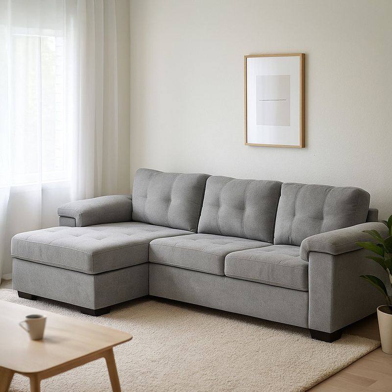 MICA - Sofá en L Rafa Izquierdo Poliéster 284 cm - Mueble - 0% Interés a 3, 6 o 12 Cuotas Pagando con tu CMR Banco Falabella