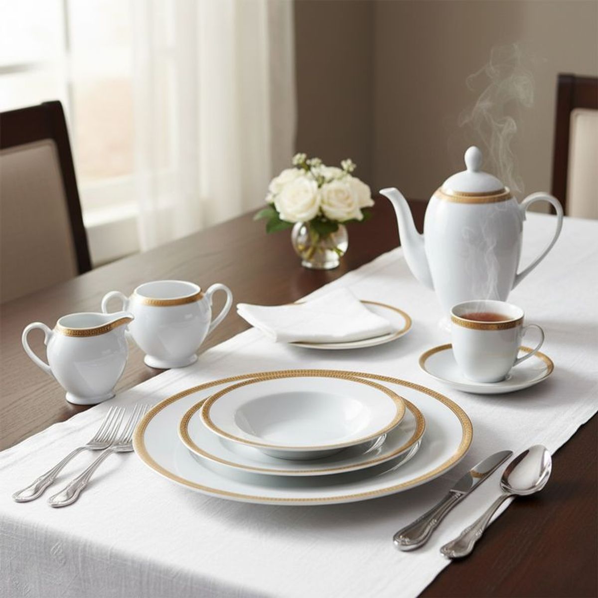 ROBERTA ALLEN - Vajilla Roberta Allen: Porcelana Diana 4 puestos 25 piezas