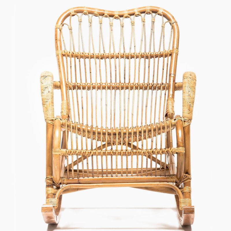 MICA - Silla Mecedora de Exterior y Terraza Moderna en Rattán San Thiago 71 x 99 x 116 cm Mica 