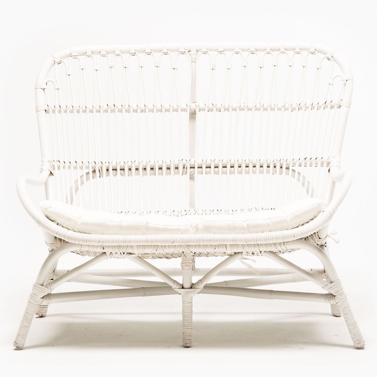 MICA - Sofá de Exterior y Terraza o Jardín Moderno en Tela 2 Puestos Baru  Beige Mica 