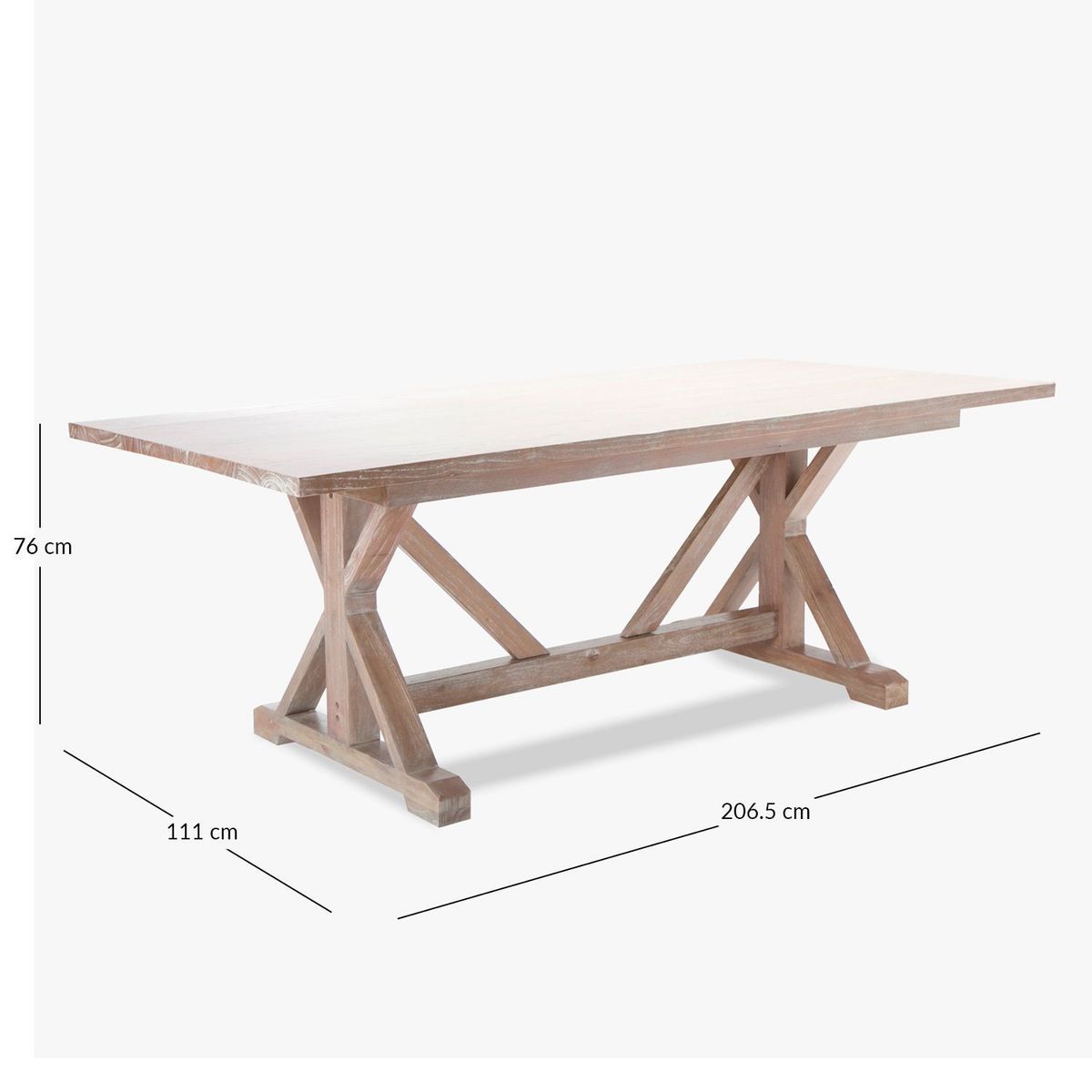 MICA - Mesa Comedor para exterior 6 puestos Kubu 206 x 100 x 76 cm Mica