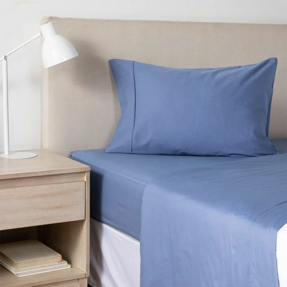 MICA - Juego de Sábanas Lisa de Algodón 180 Hilos Mica