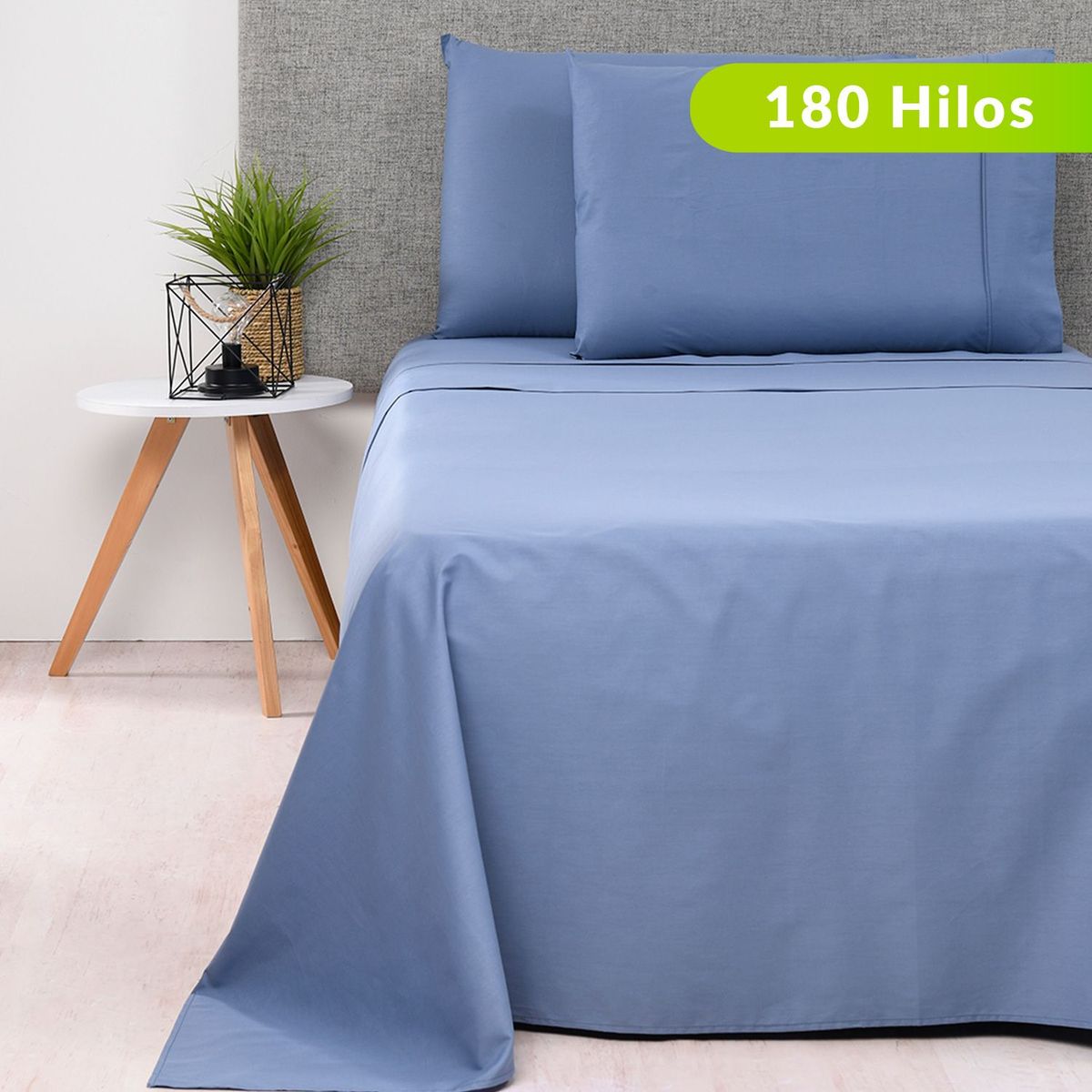 MICA - Juego de Sábanas Lisa de Algodón 180 Hilos Mica