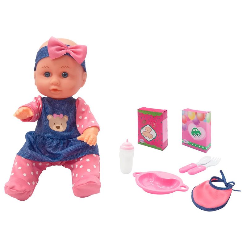 UNEEDA - Muñeca Bebé Little Luv con accesorios