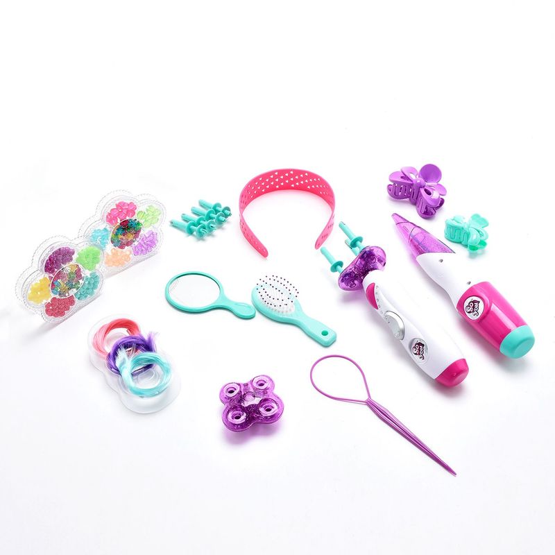  - Kit de juego para decoración de cabello. Incluye Cepillo, trenzadora y accesorios