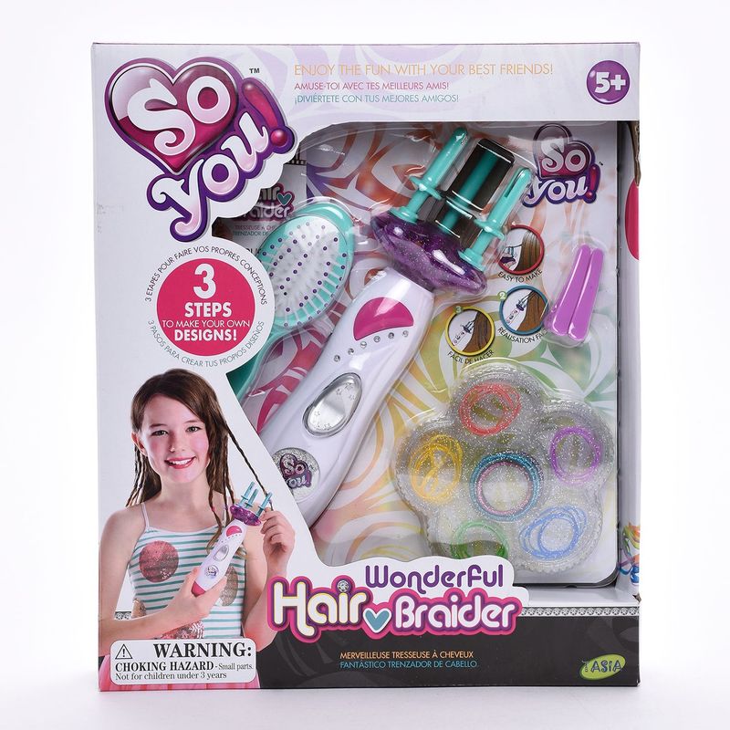  - Set Decora tu cabello. Incluye Cepillo, trenzadora y accesorios