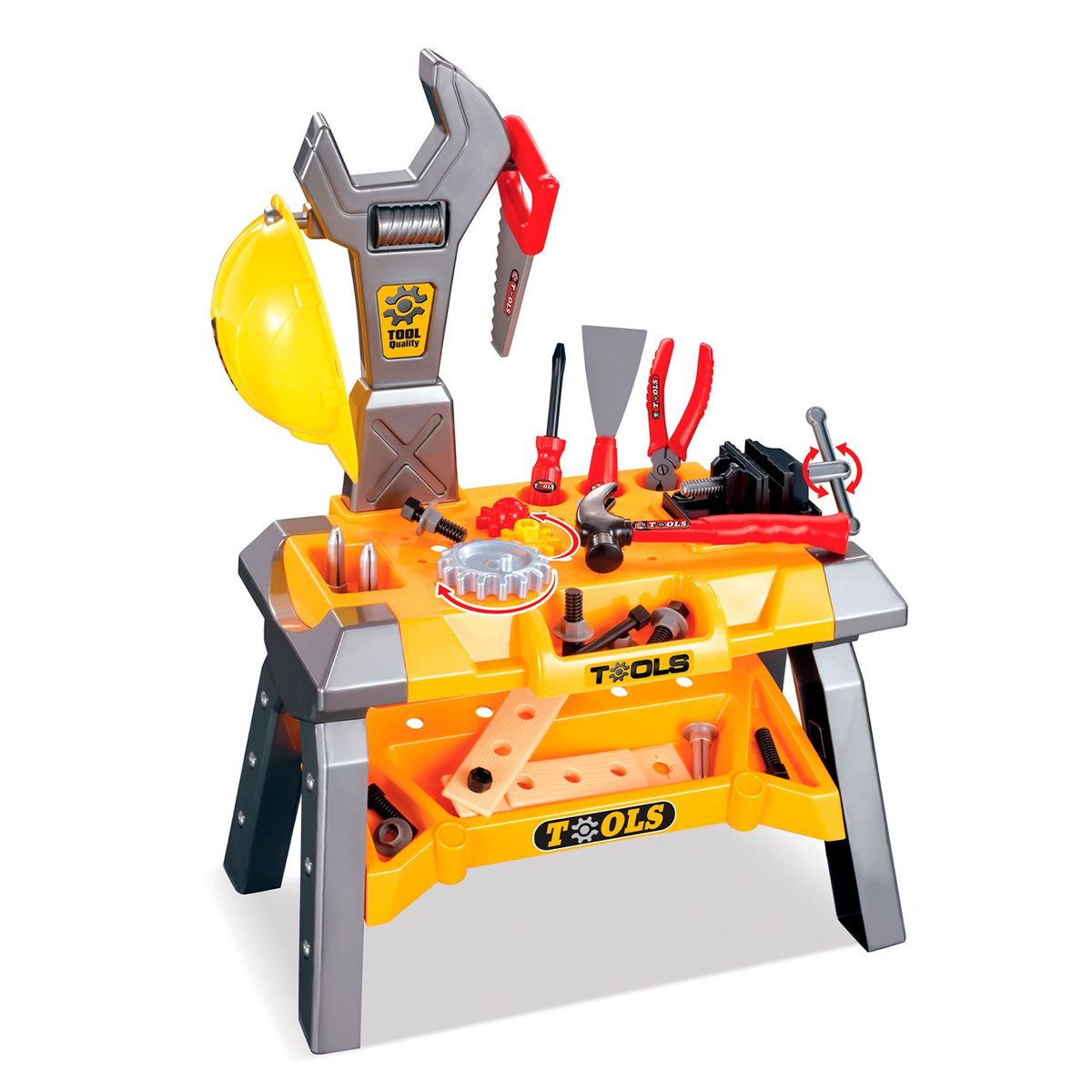  - Mesa Herramientas de juguete, incluye (Mesa y 46 accesorios). A partir de 3 años.