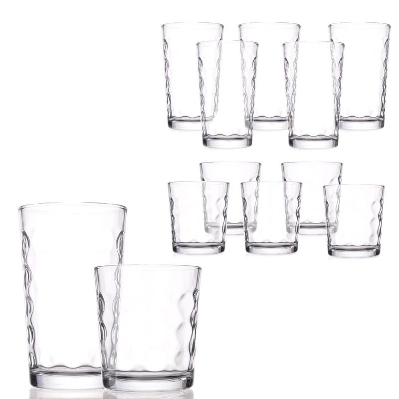 MICA - Set de vasos Mica Vidrio 12 piezas 43.9 oz