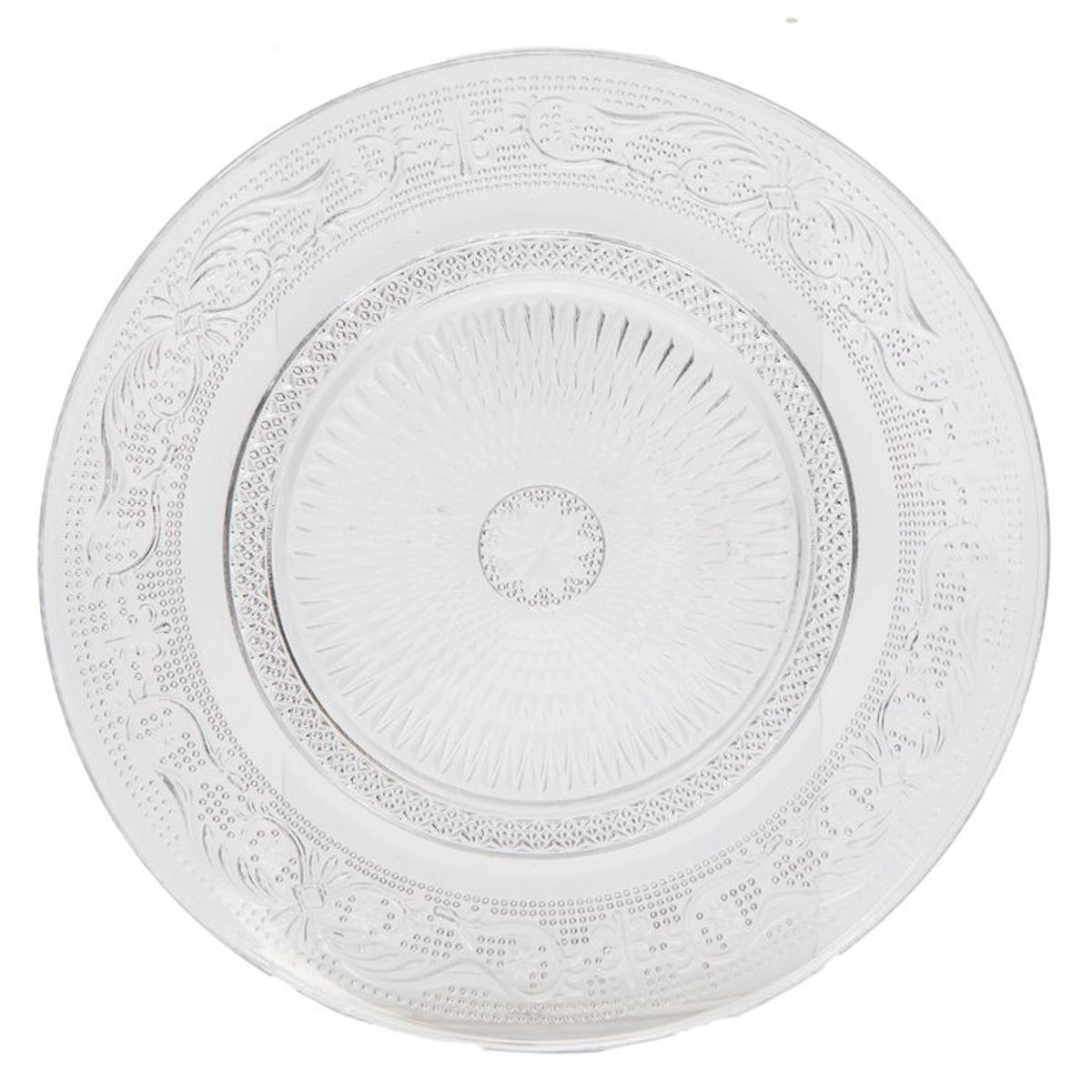 ROBERTA ALLEN - Set x4 Plato Vidrio Labrado Postre