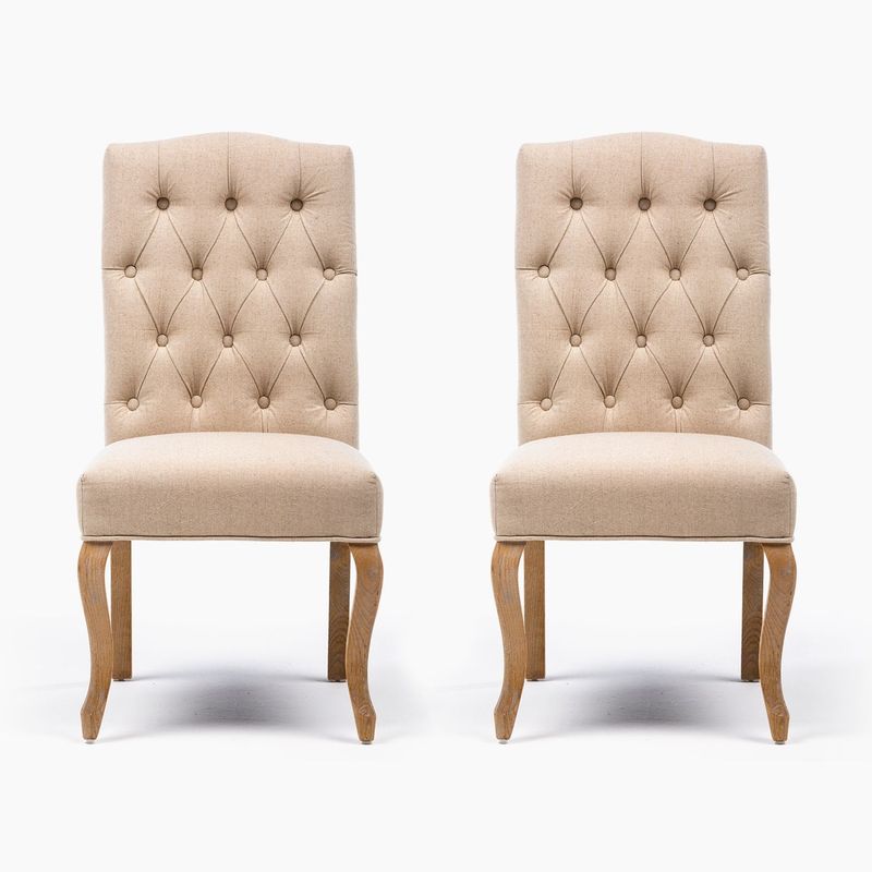 ROBERTA ALLEN - Silla de Comedor Moderna en Tela Crema (Incluye 2 Silla) Roberta Allen