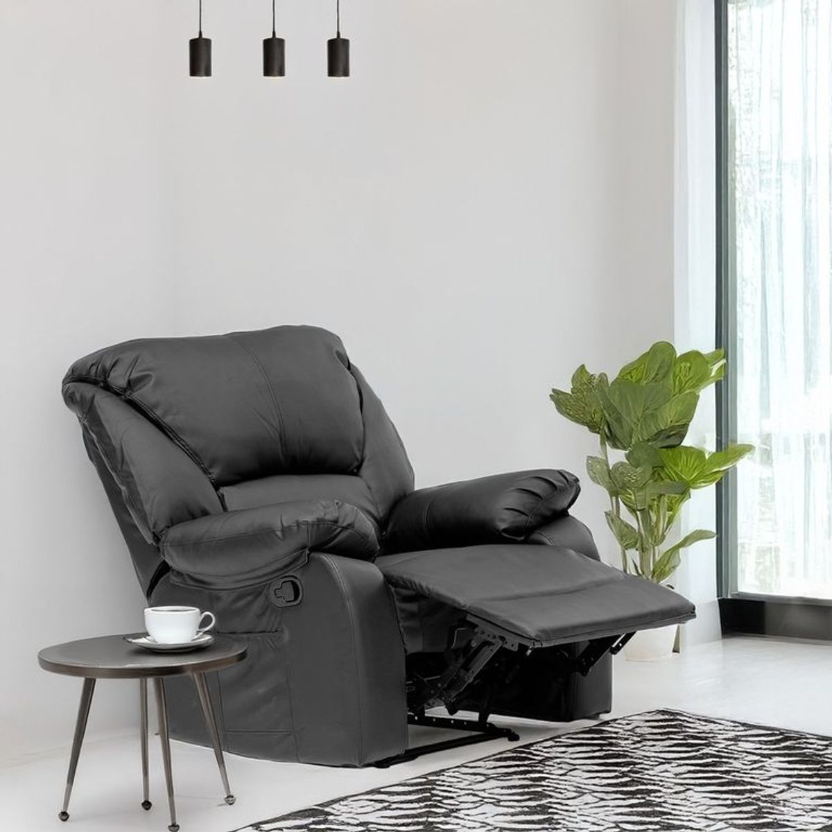 MICA - Silla Reclinable Masajeadora 1 Puesto Helsinki con Control 90 x 90 x 104 cm