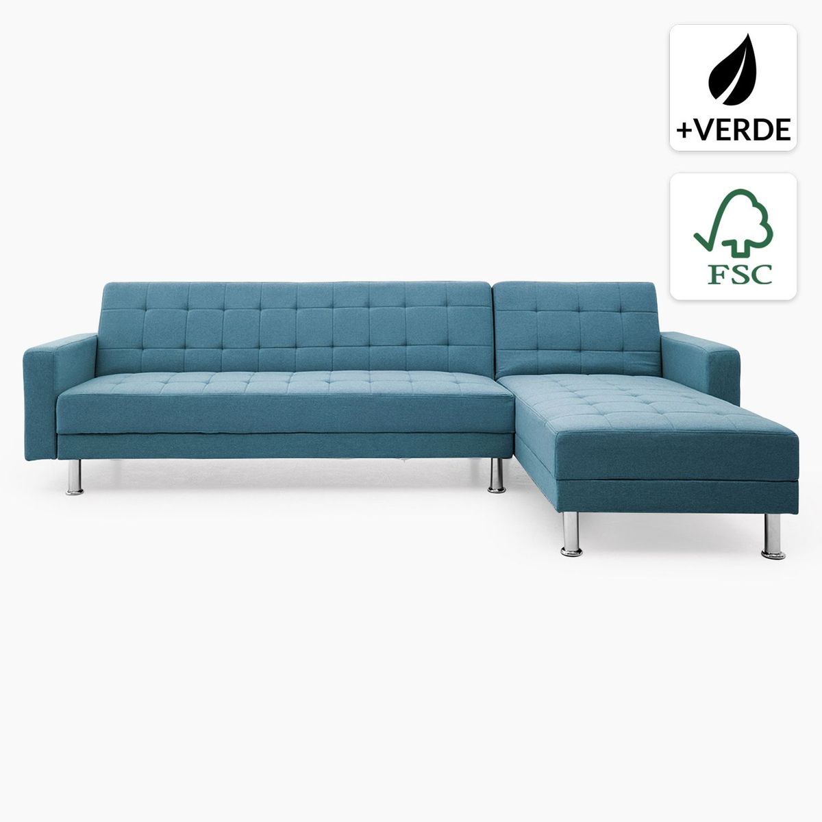 MICA - Sofá Cama Moderno 4 Puestos Joyce 294 x 80 x 168 cm Mica - Mueble 0% Interés a 3, 6 o 12 Cuotas Pagando con tu CMR Banco Falabella