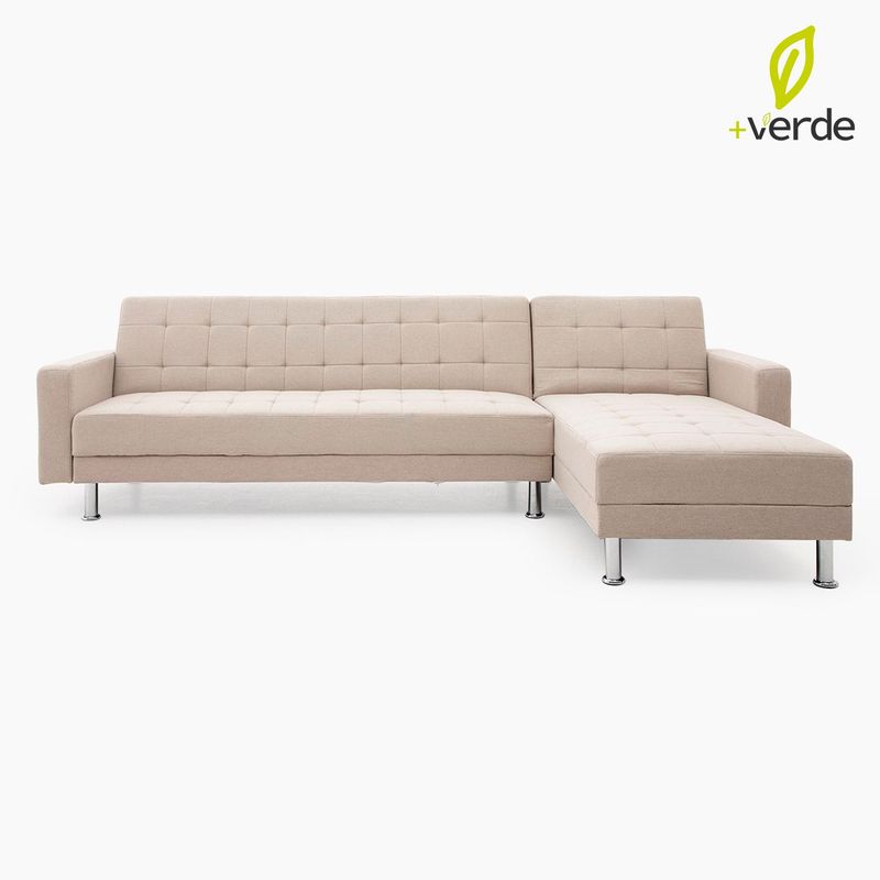 MICA - Sofá Cama Moderno 4 Puestos Joyce 294 x 80 x 168 cm Mica - Mueble 0% Interés a 3, 6 o 12 Cuotas Pagando con tu CMR Banco Falabella
