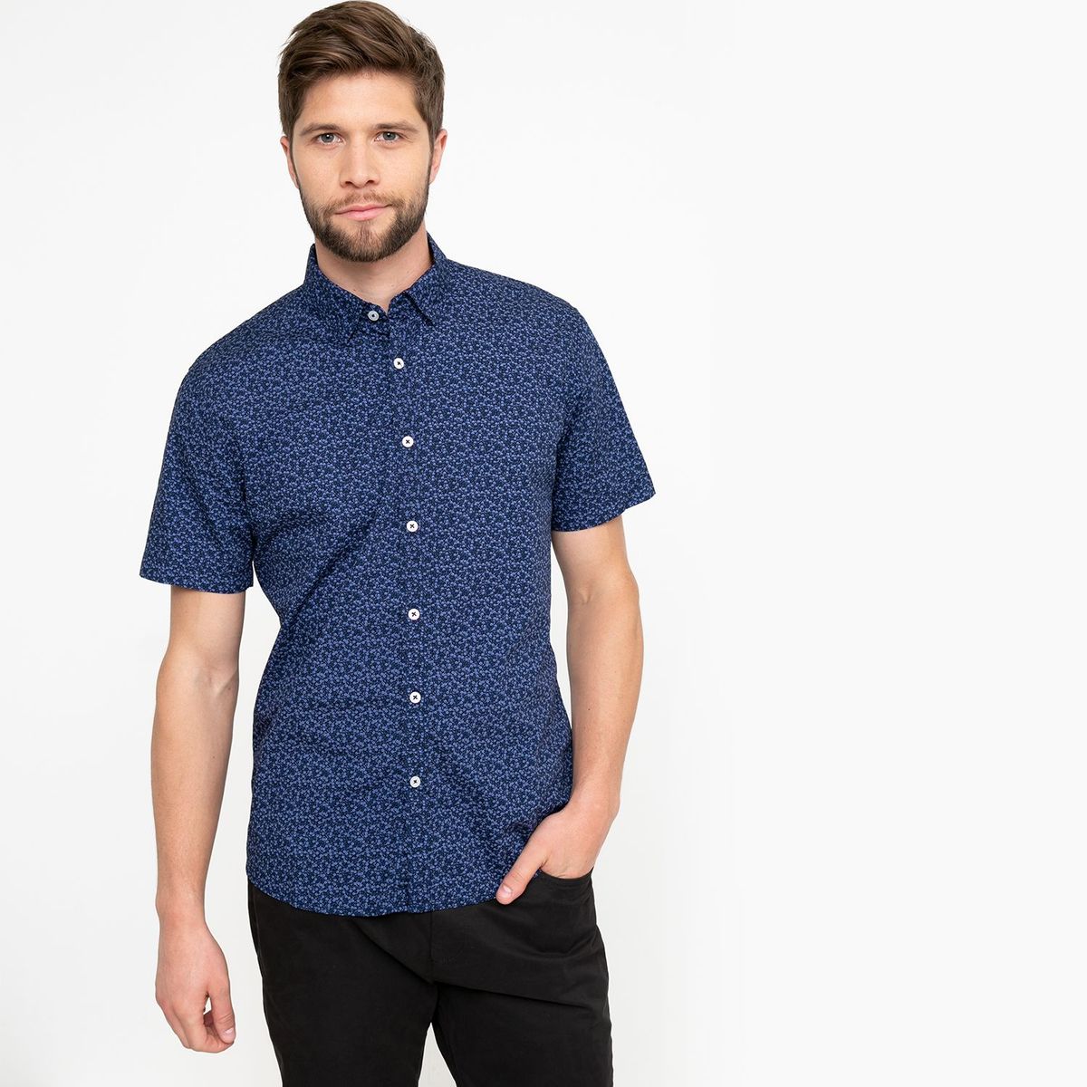 UNIVERSITY CLUB - Camisa Casual Hombre Manga Corta University Club