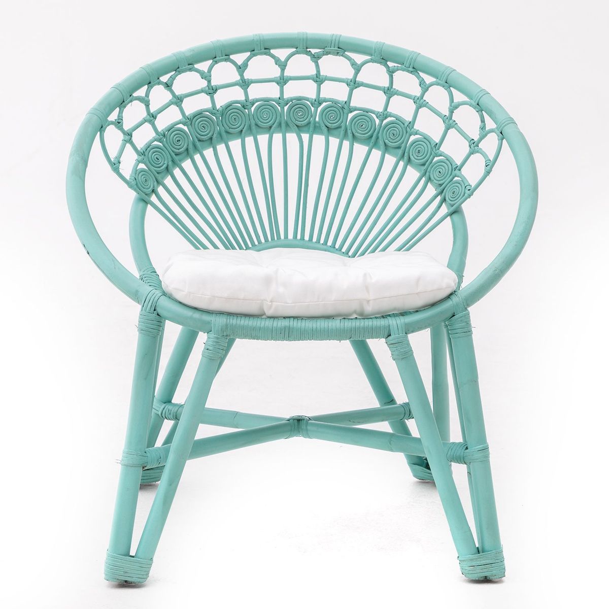 MICA - Silla de Exterior y Terraza Moderna en Tela Santa Marta 65 x 83 cm Blanco Mica 