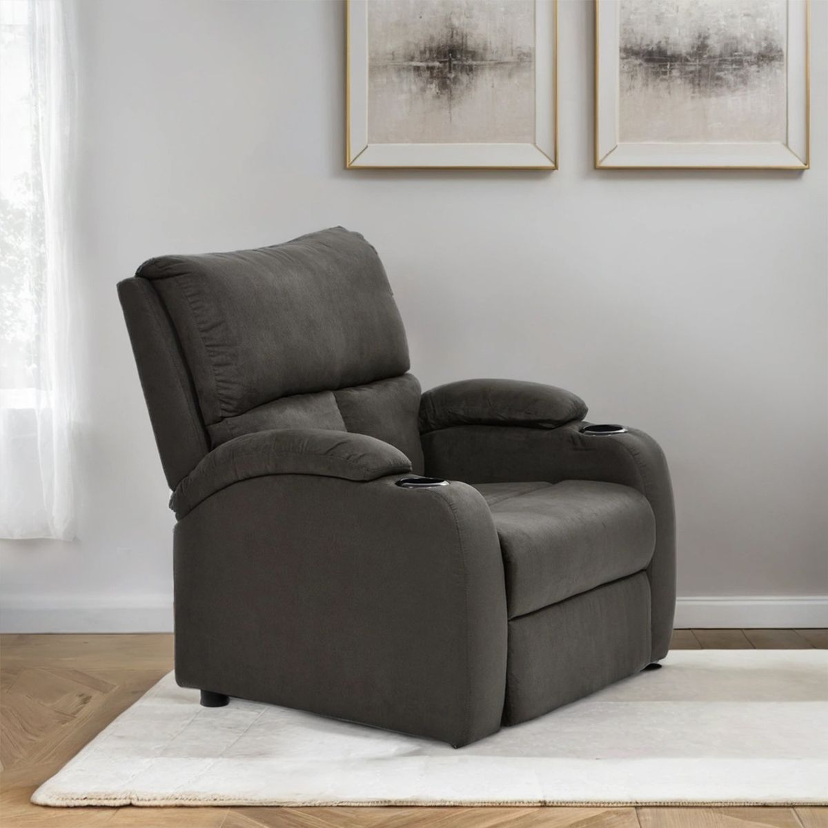 MICA - Silla reclinable Rest 1 puesto Microfibra 100 x 76 x 76 cm Mica