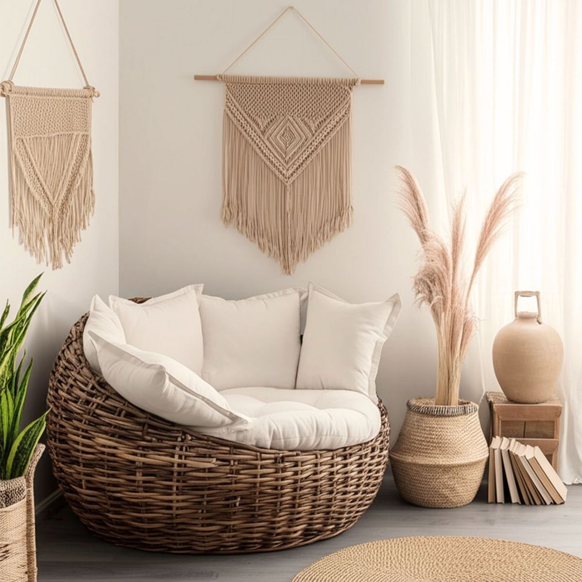 BASEMENT HOME - Poltrona de Exterior en Ratán 221 x 92.5 x 68 cm Kretes - Mueble Basement Home