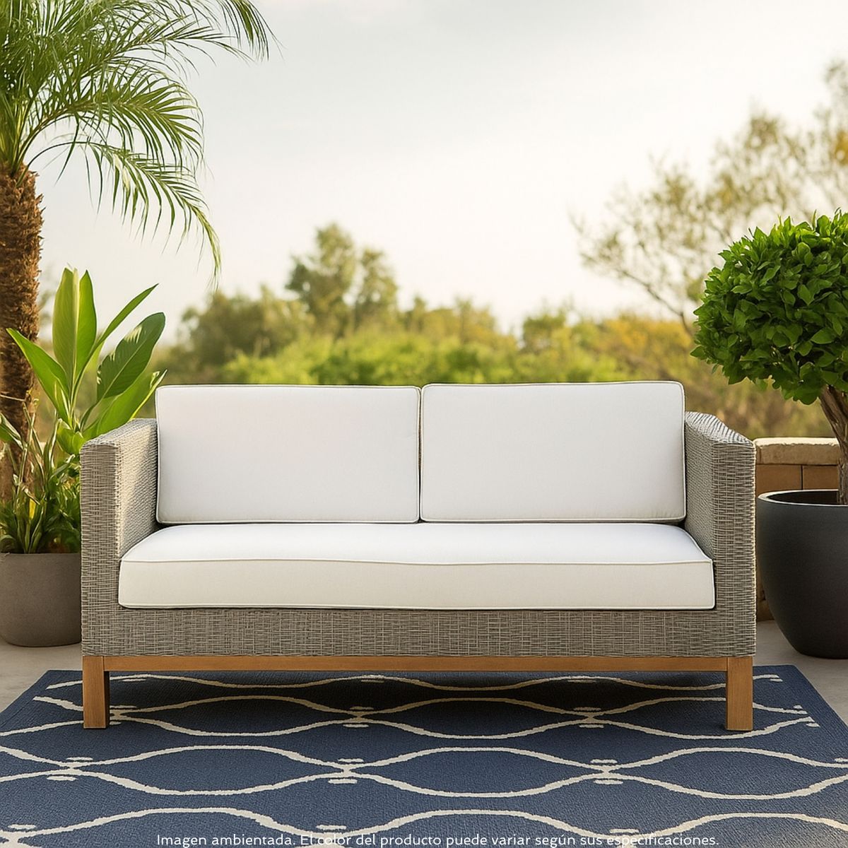 BASEMENT HOME - Sofá de terraza Poliéster Capetown 2 Puestos