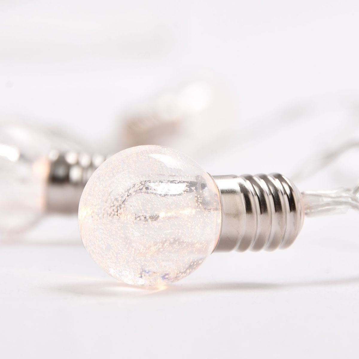 MICA - 10 Luces Led Esferas Transparentes 165 cm