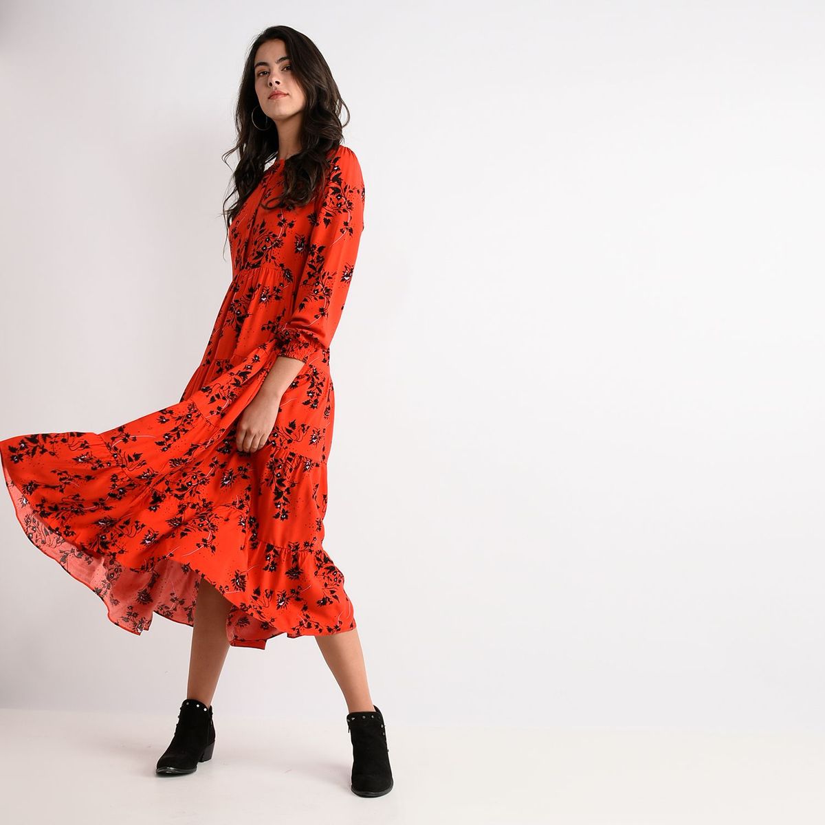 BASEMENT - Vestido Largo Estampado Floral