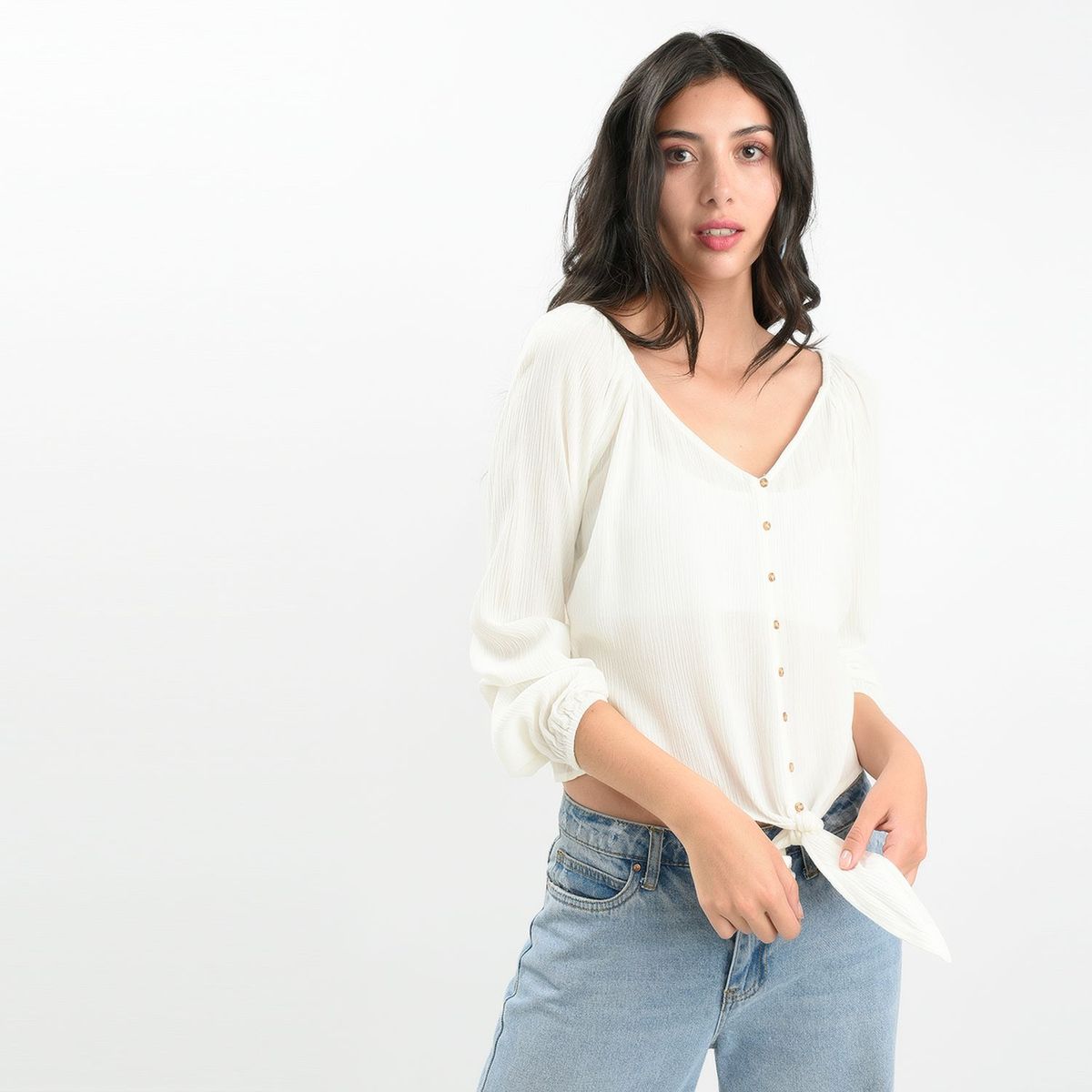 SYBILLA - Blusa Mujer Manga Corta Sybilla