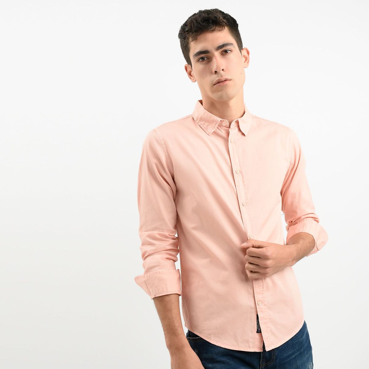 BEARCLIFF - Camisa Casual Hombre Manga Larga Bearcliff