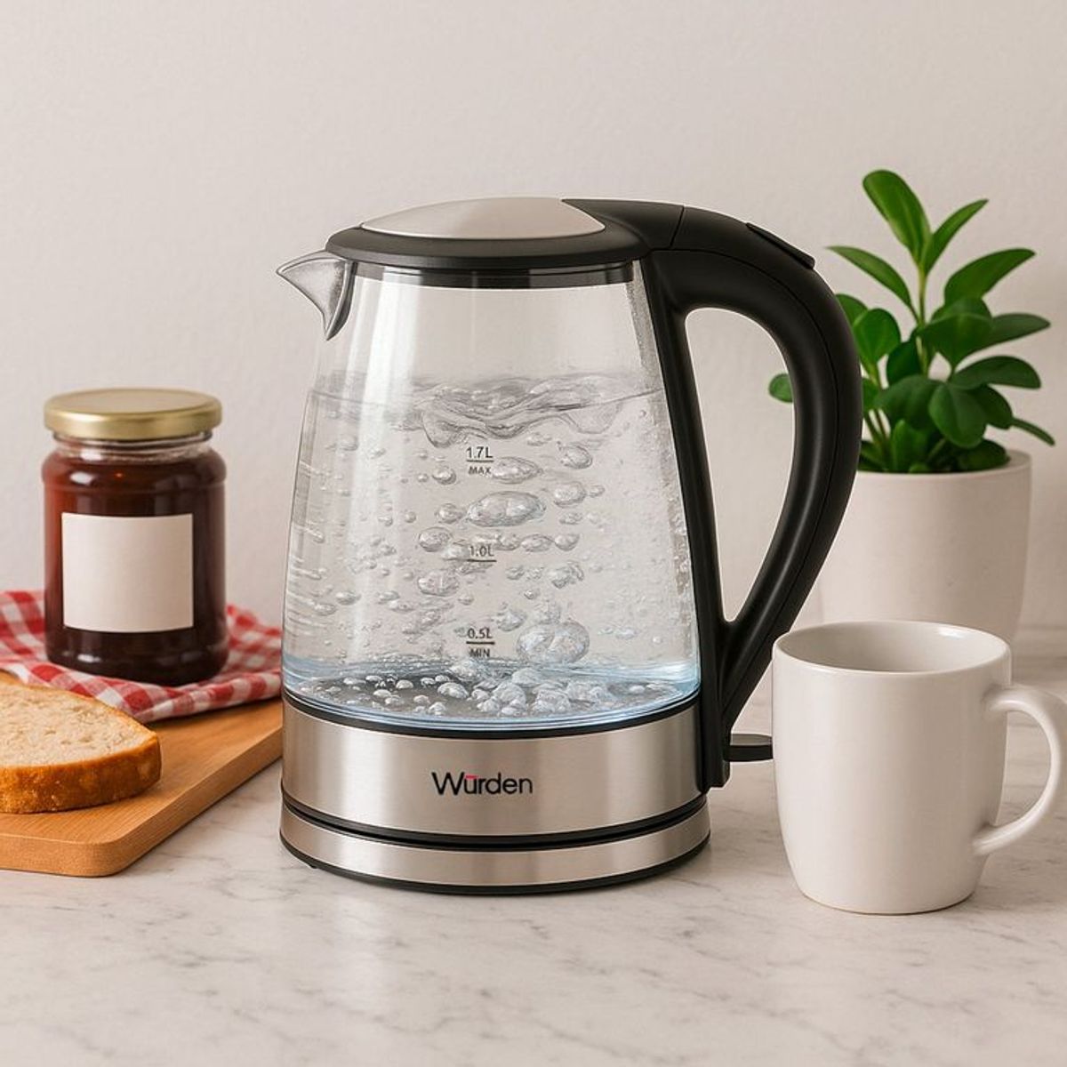 WURDEN - Hervidor eléctrico Wurden Vidrio | 1,7Lt | 2150W