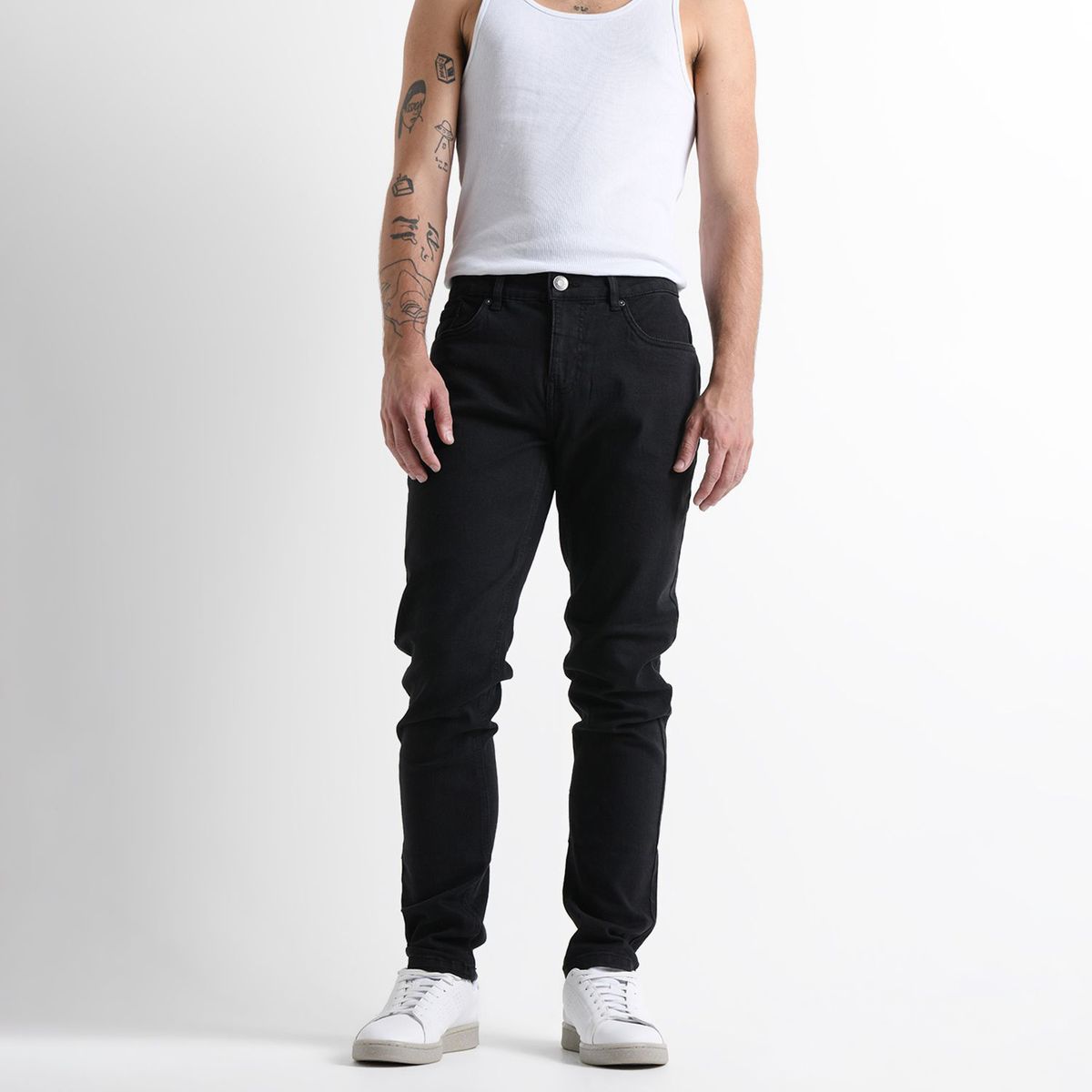 BEARCLIFF - Jean 5 Bolsillos Hombre Slim de Algodón Largo 32 Bearcliff