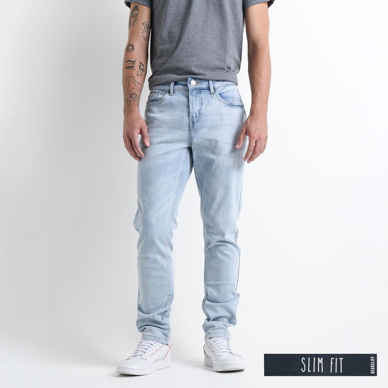 BEARCLIFF - Jean 5 Bolsillos para Hombre Slim Bearcliff