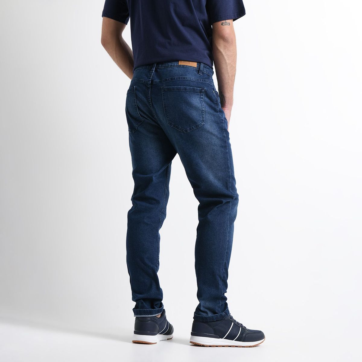 BEARCLIFF - Jean 5 Bolsillos Hombre Slim de Algodón Largo 32 Bearcliff