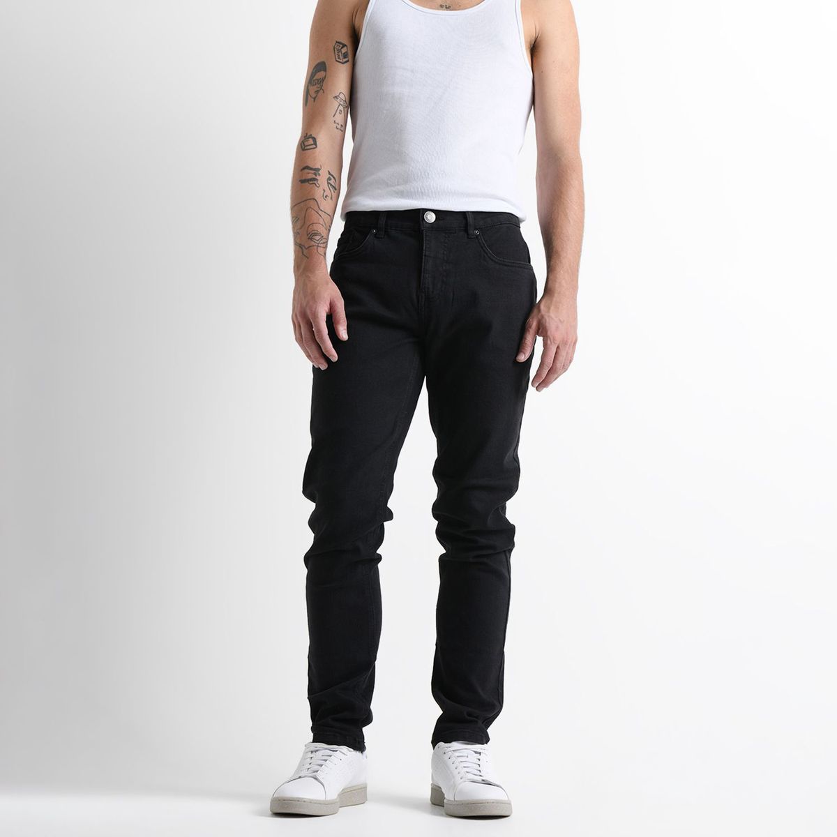 BEARCLIFF - Jean 5 Bolsillos Hombre Slim de Algodón Largo 32 Bearcliff