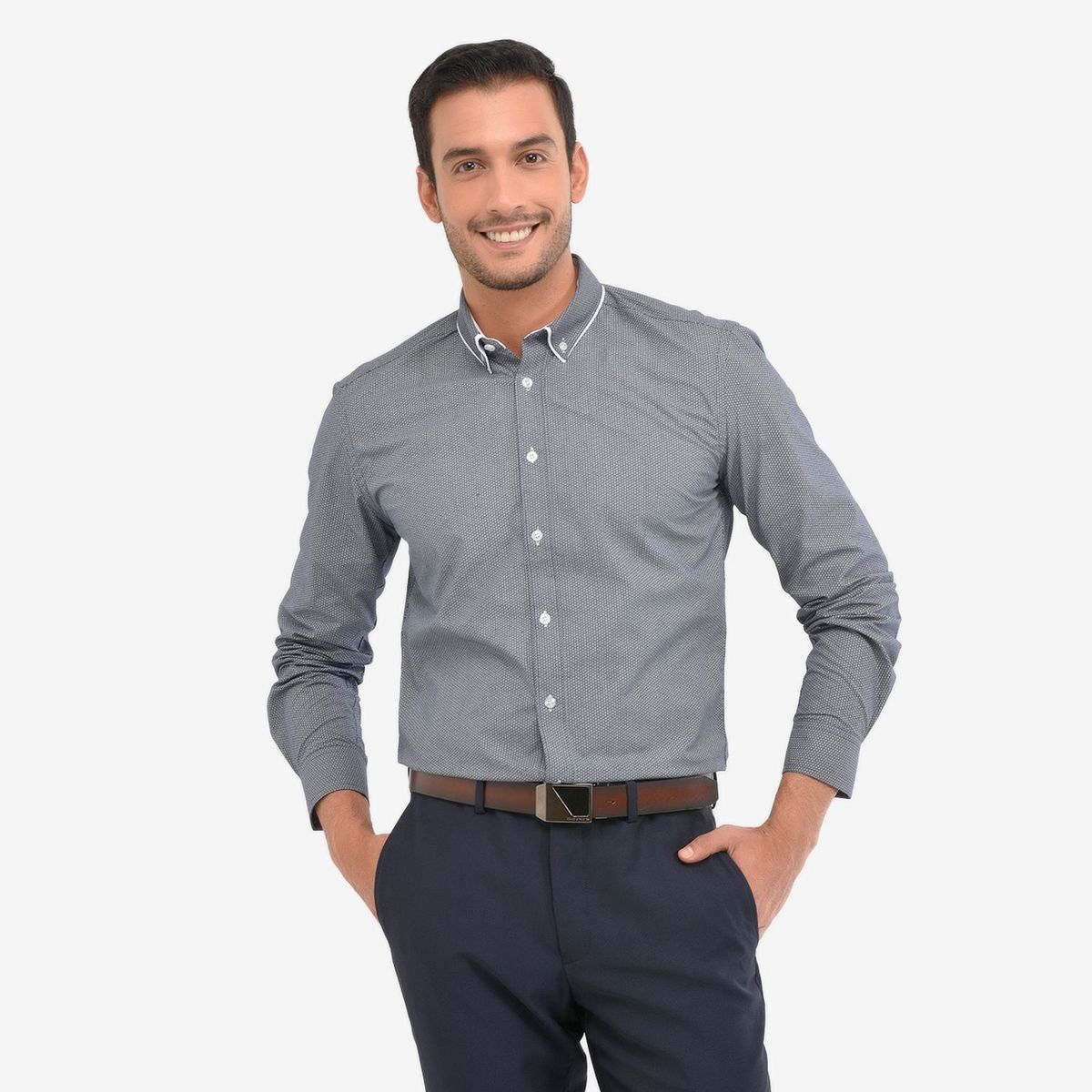 NEWBOAT - Camisa de vestir para Hombre Slim Newboat