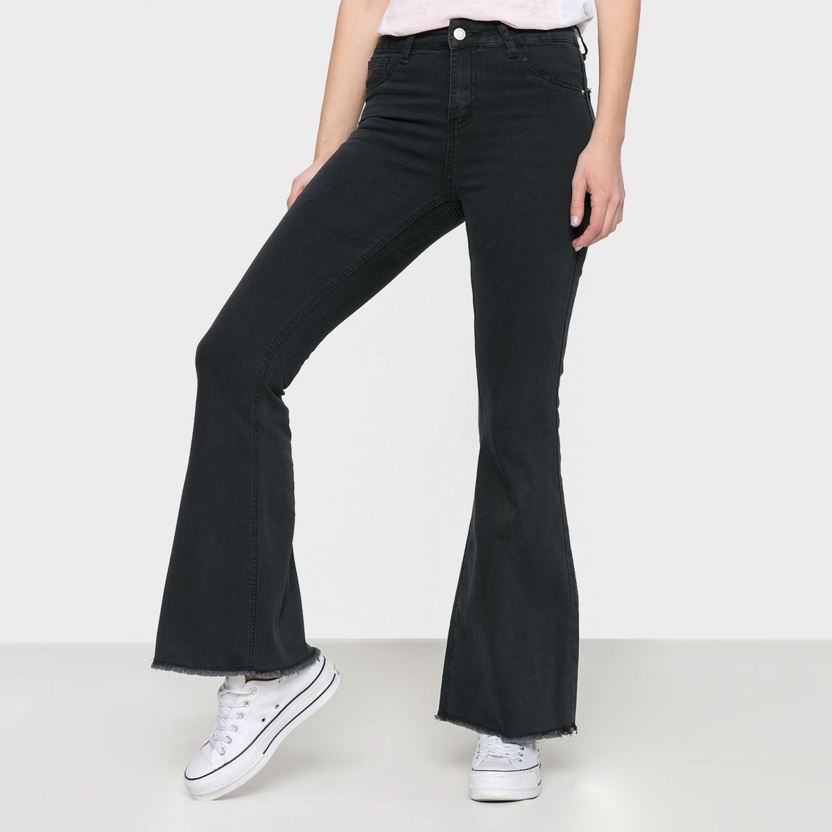 SYBILLA - Jean Flare Mujer Tiro medio Sybilla