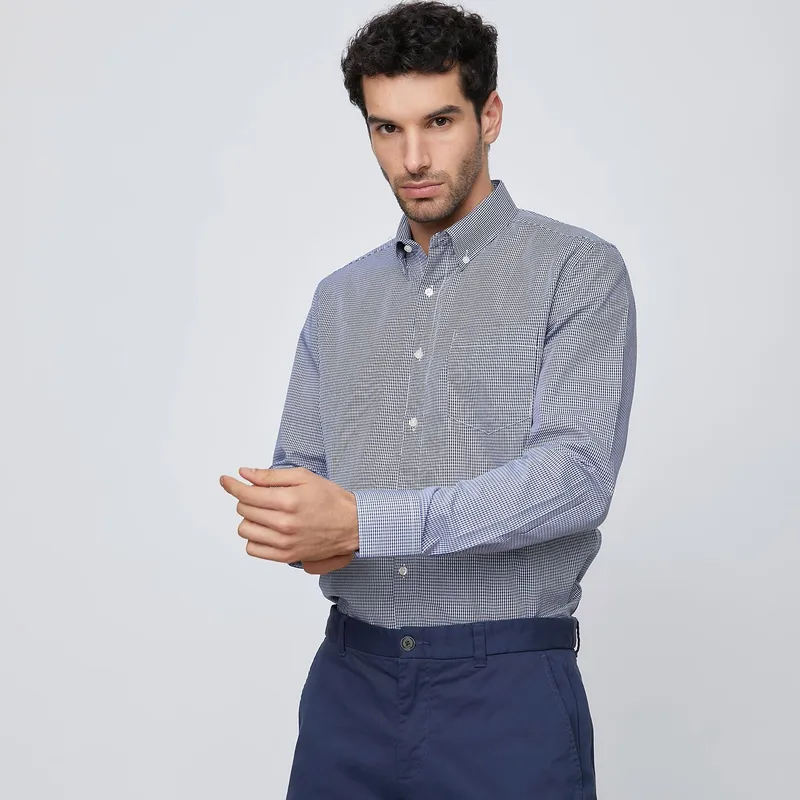 CHRISTIAN LACROIX - Camisa formal Hombre de Cuadros Manga larga de Algodón Christian Lacroix