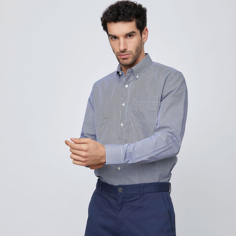 CHRISTIAN LACROIX - Camisa formal Hombre de Cuadros Manga larga de Algodón Christian Lacroix