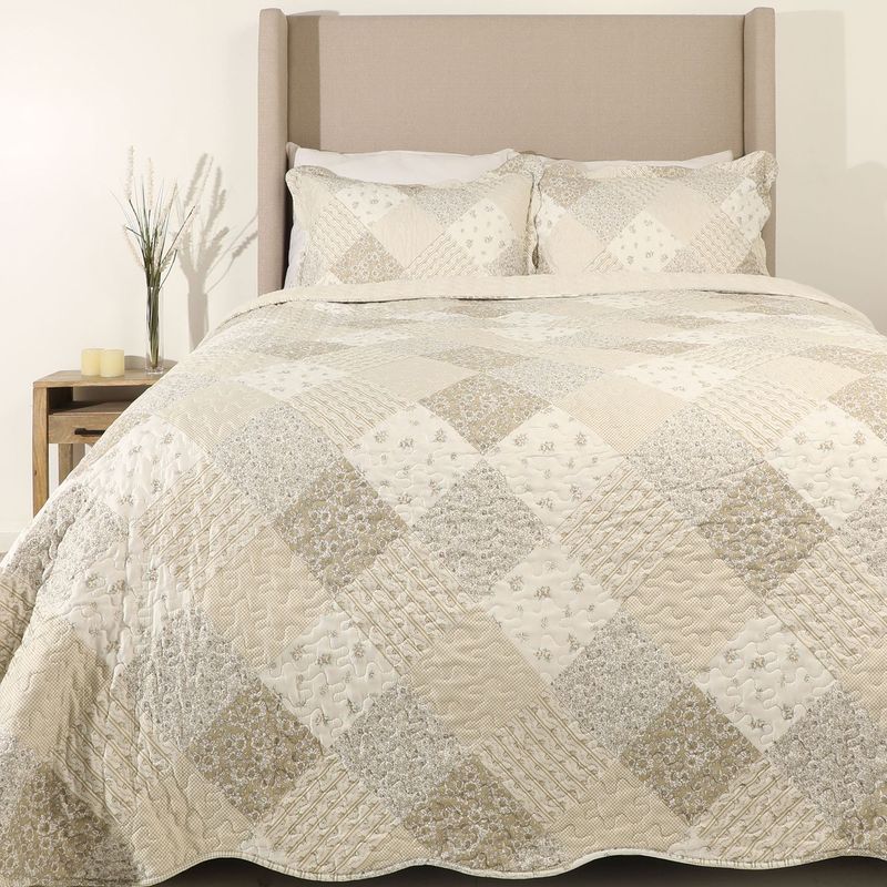 ROBERTA ALLEN - Cubrelecho Ovejero Roberta Allen con exterior y relleno de 180 GSM Poliéster. Cubrelecho estampado para Cama Sencilla, doble,queen y king.