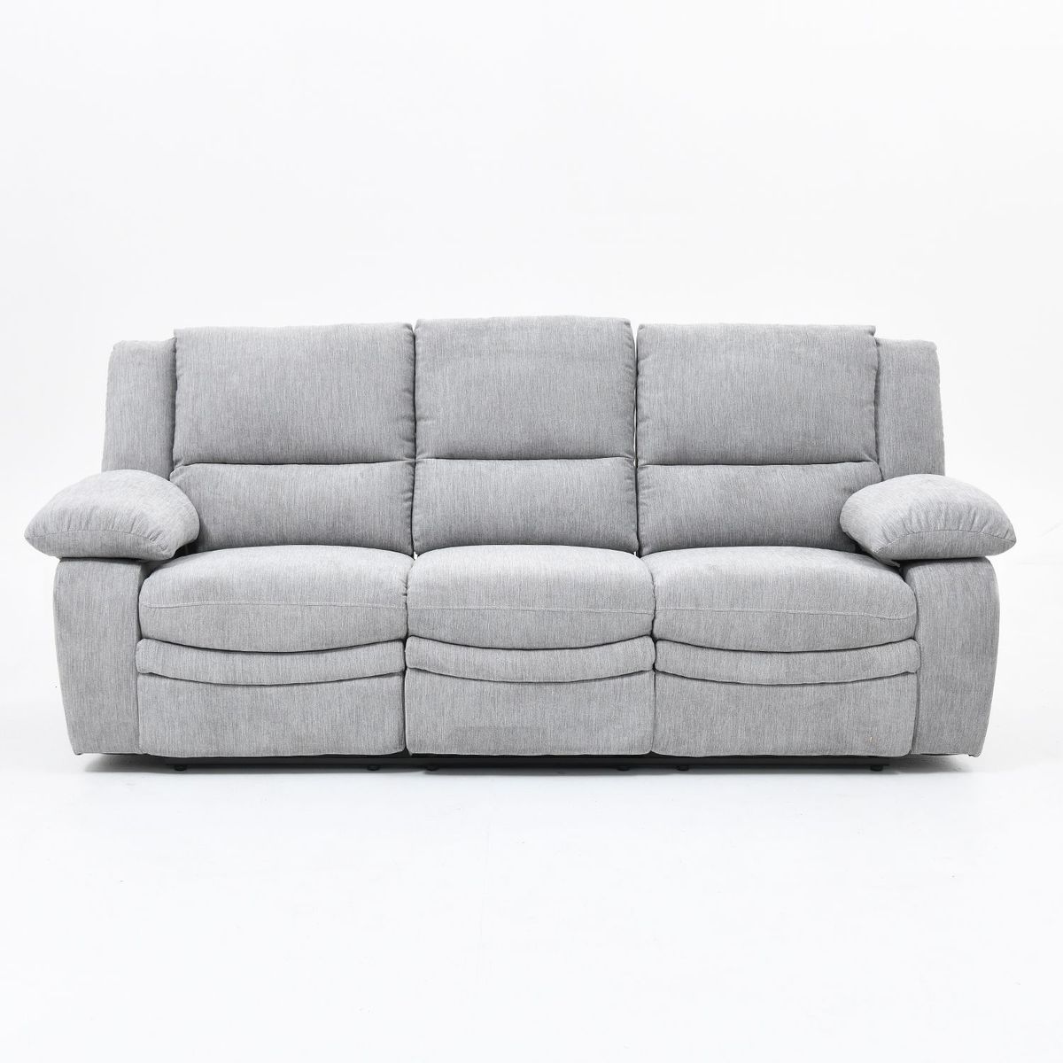 ROBERTA ALLEN - Sofá Reclinable 3 Puestos Tela Mecánico Lucas - Mueble