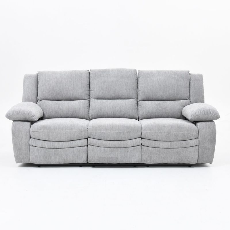ROBERTA ALLEN - Sofá Reclinable 3 Puestos Tela Mecánico Lucas - Mueble